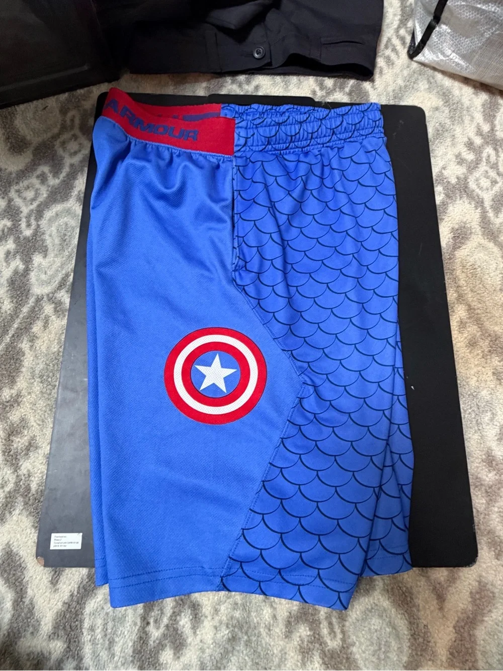 Under Armour Youth Blue Captain America Performance Shorts